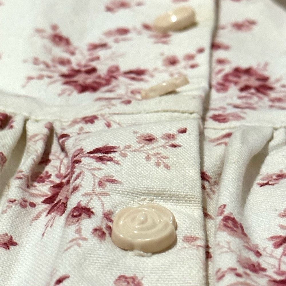Vintage Allison Rose Cottagecore Balloon Sleeve Floral Dress , Girl’s Size 4 - Picture 6 of 11